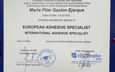 La plant manager de Converzar obtiene el título EWF European Adhesive Specialist